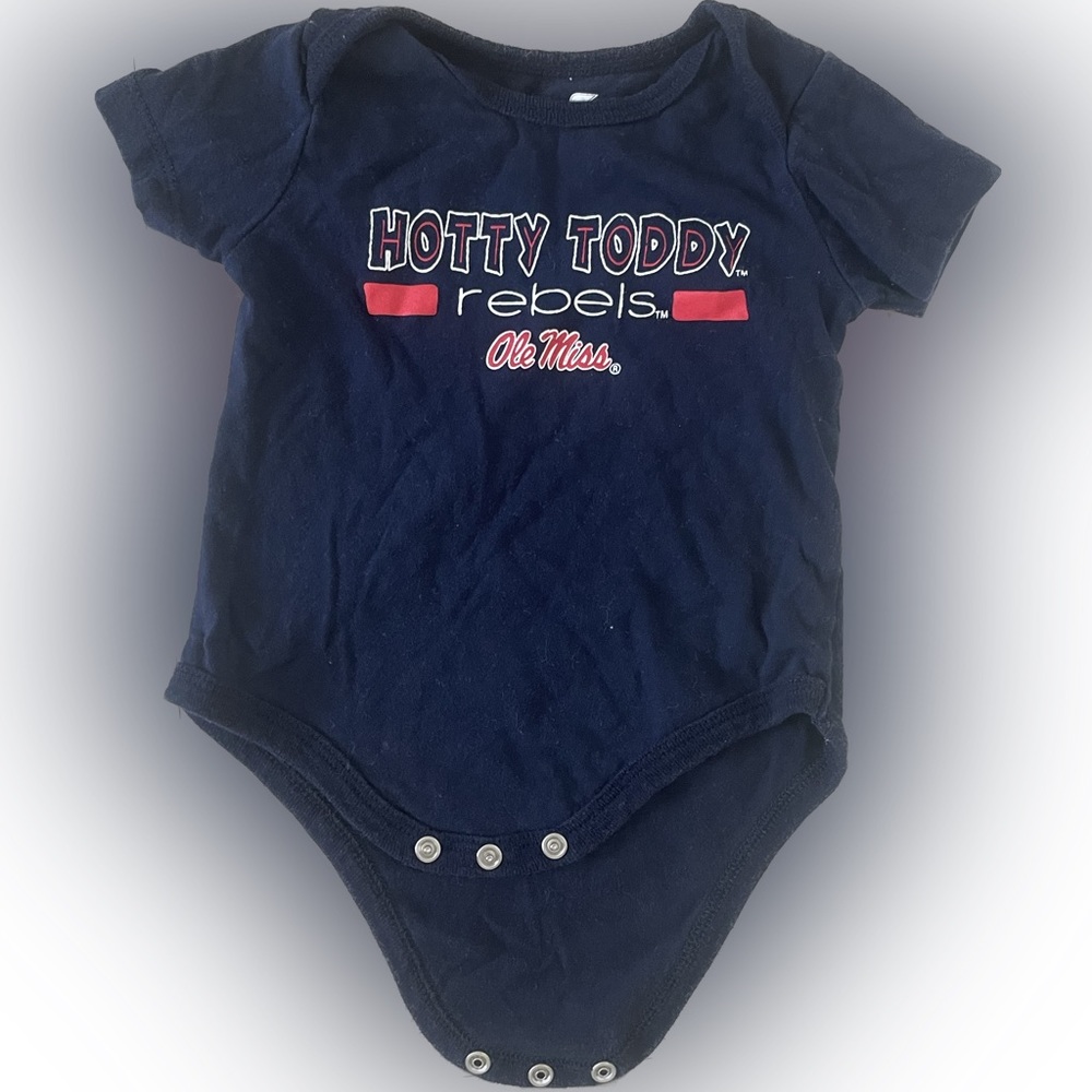 Hotty Toddy Rebels Ole Miss 3 to 6 months Onesie